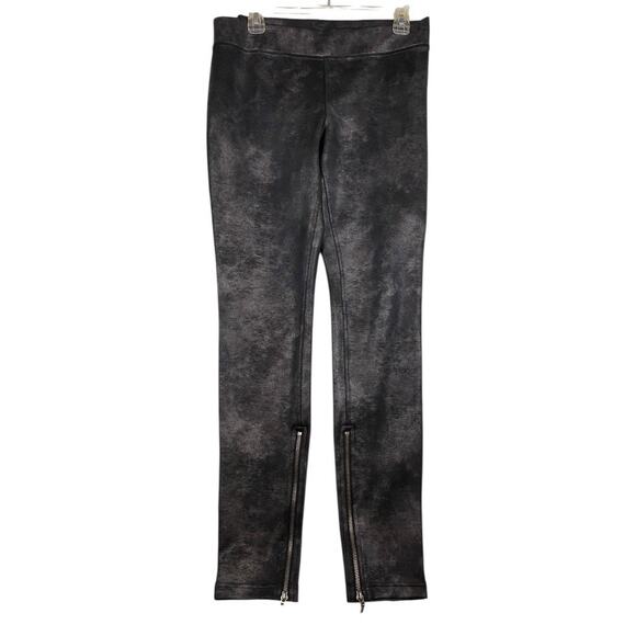 Free People Women Mosshart Faux Leather Look Ankle Zippers Size M Leggings - Picture 1 of 8